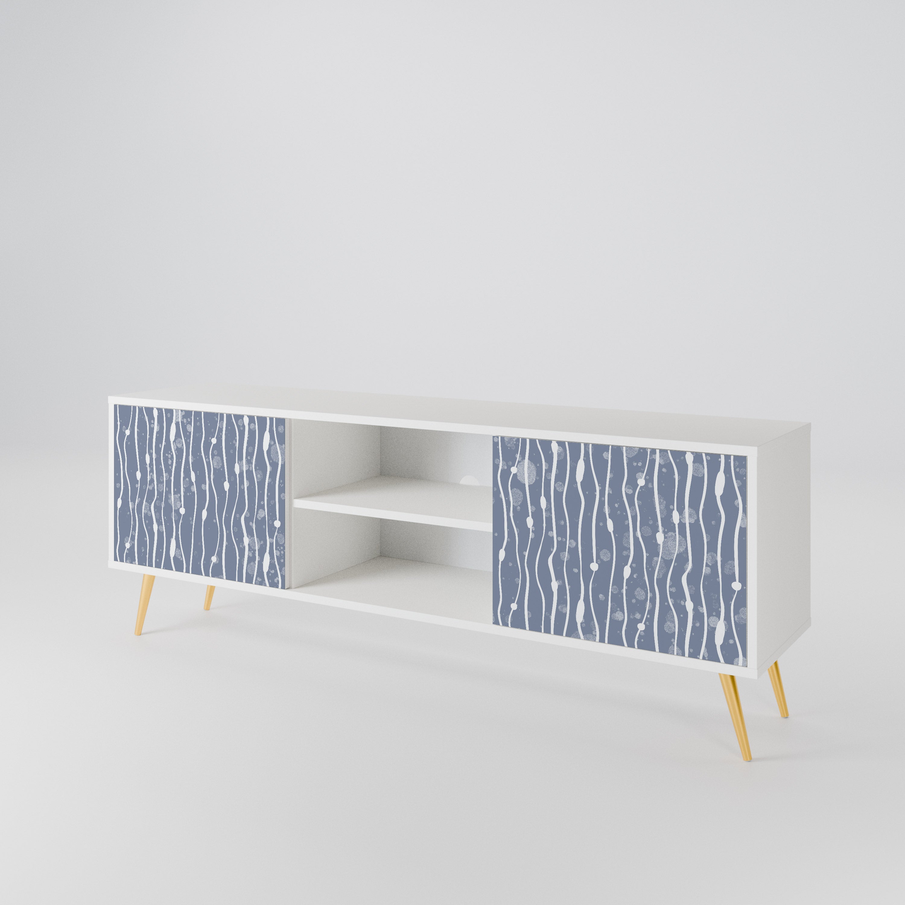 GRAPHITE RAIN Dvoudveřový TV stolek