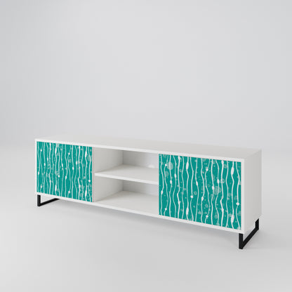 TURQUOISE RAIN Dvoudveřový TV stolek