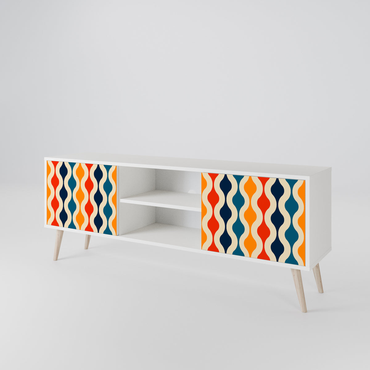 COLORFUL NOSTALGIA Dvoudveřový TV stolek
