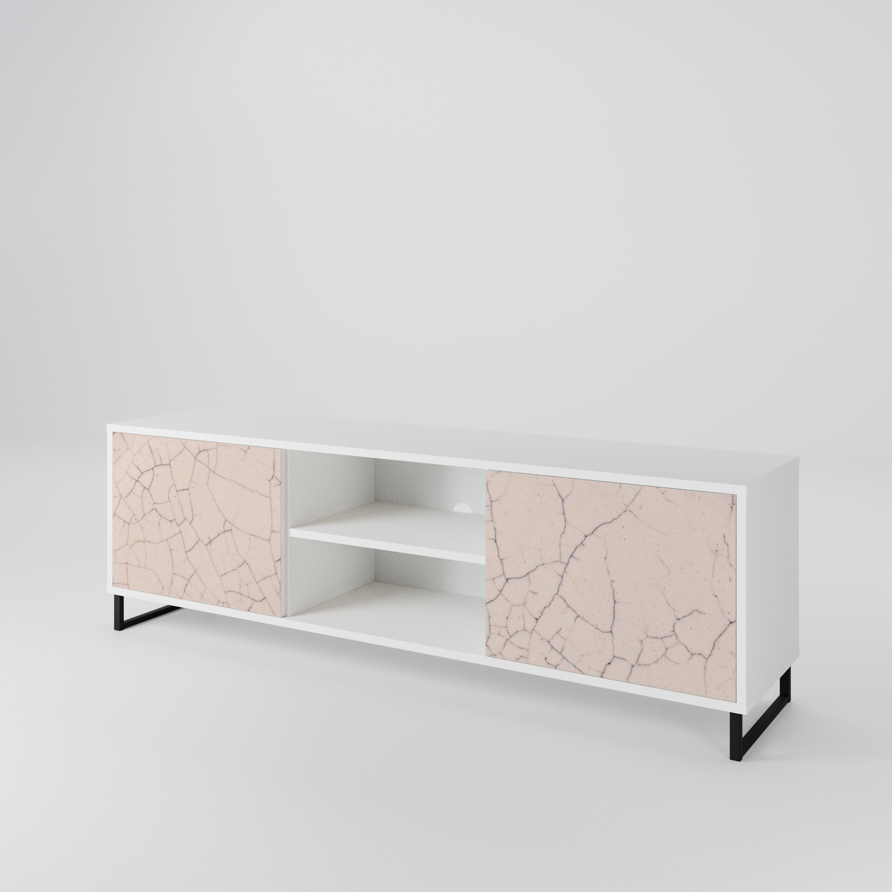 CERAMIC TEXTURE Dvoudveřový TV stolek
