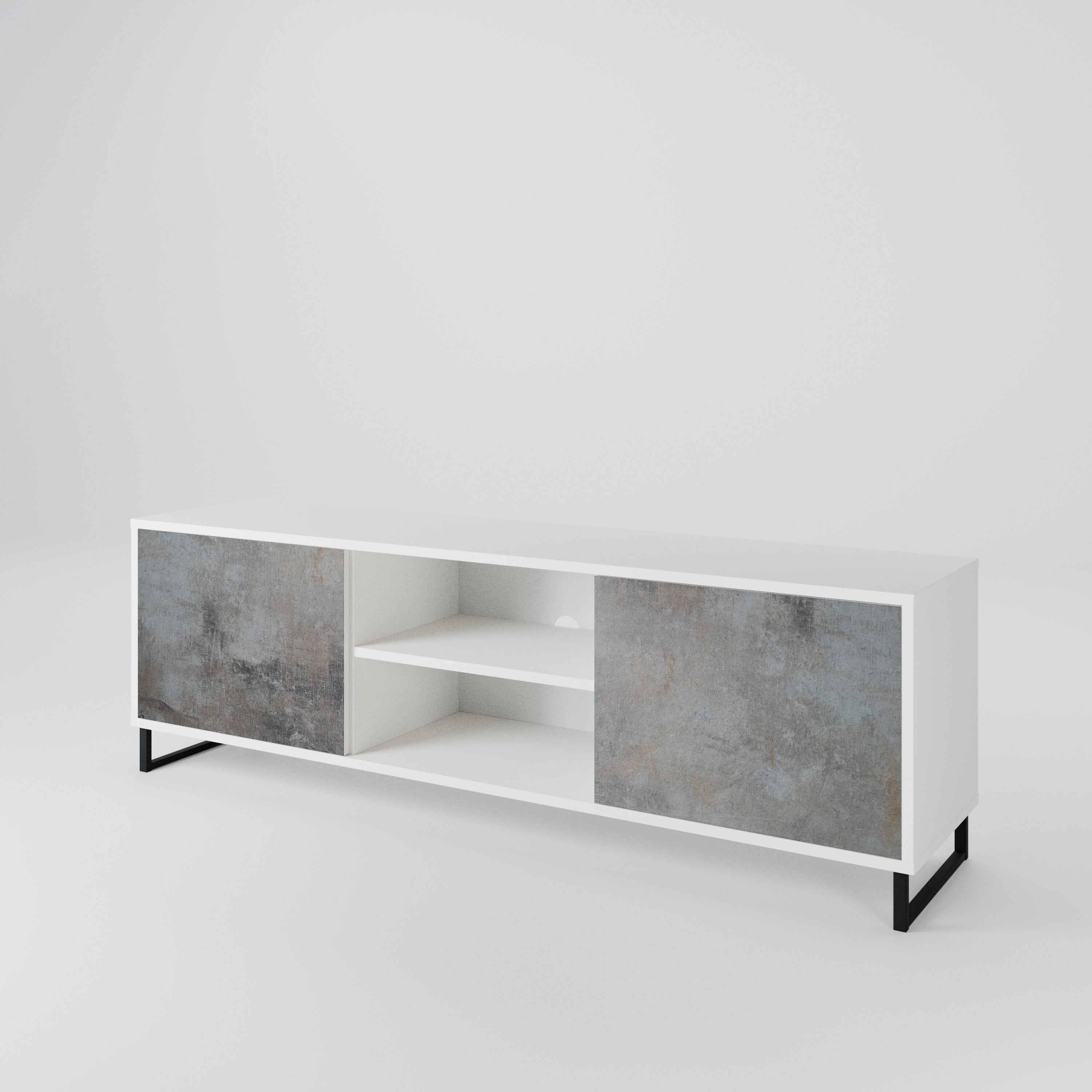 CONCRETE WALL Dvoudveřový TV stolek