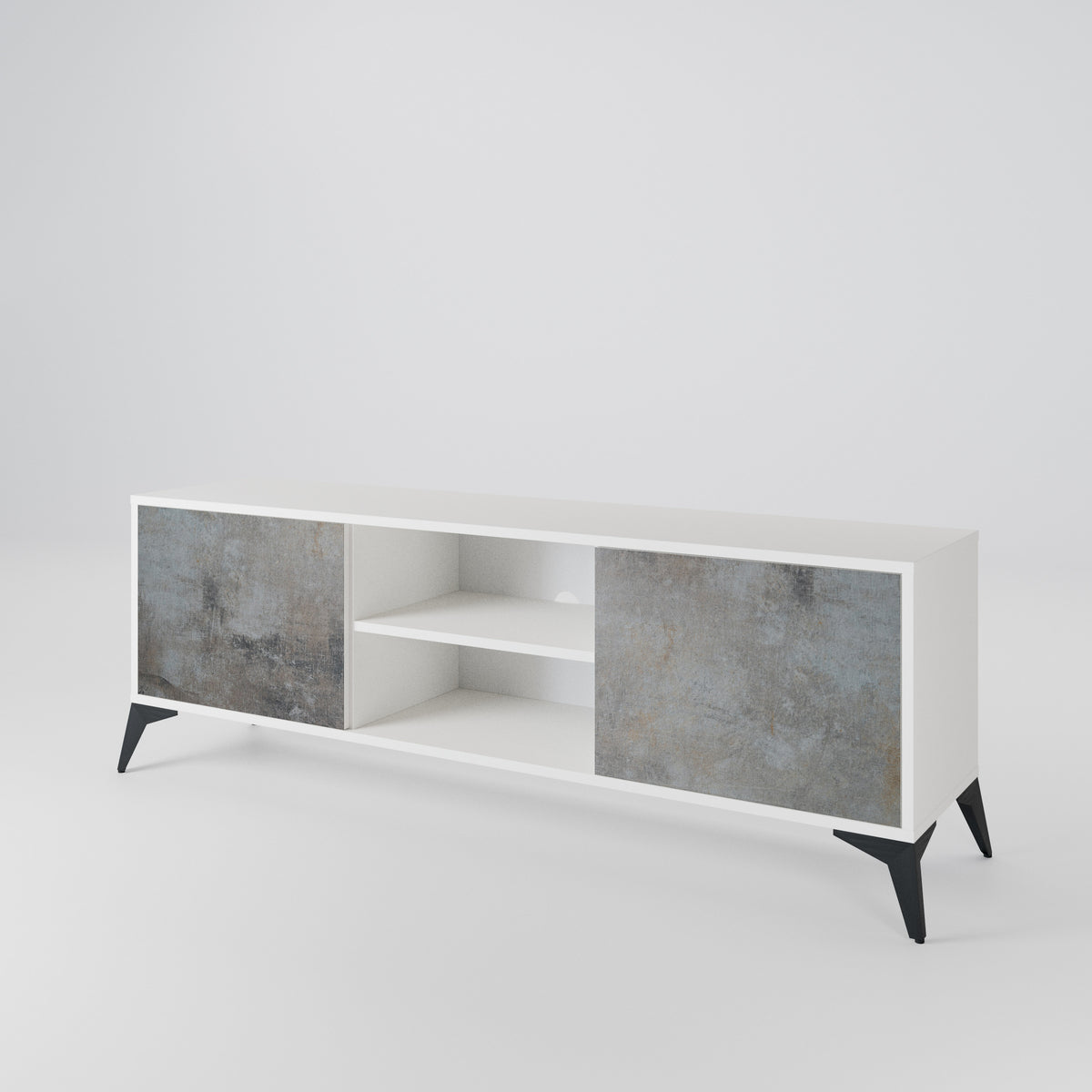 CONCRETE WALL Dvoudveřový TV stolek