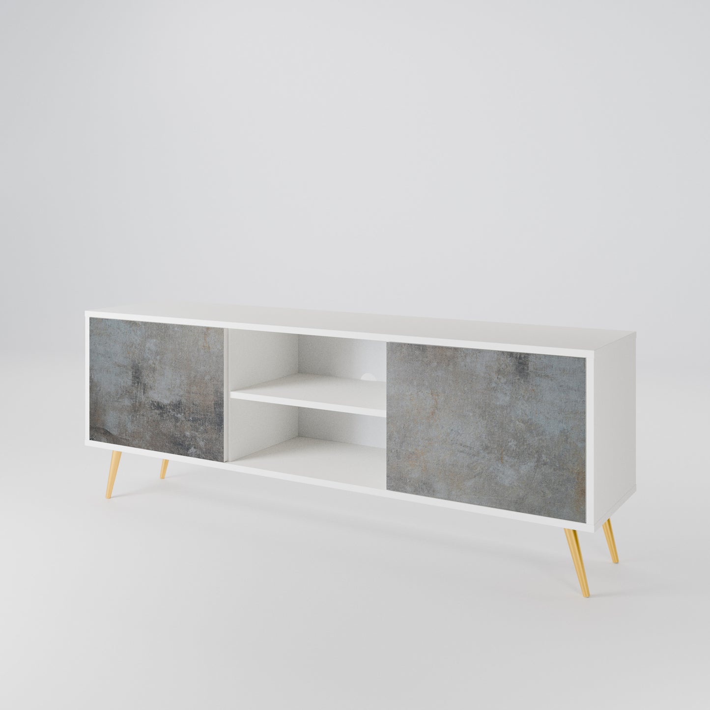 CONCRETE WALL Dvoudveřový TV stolek