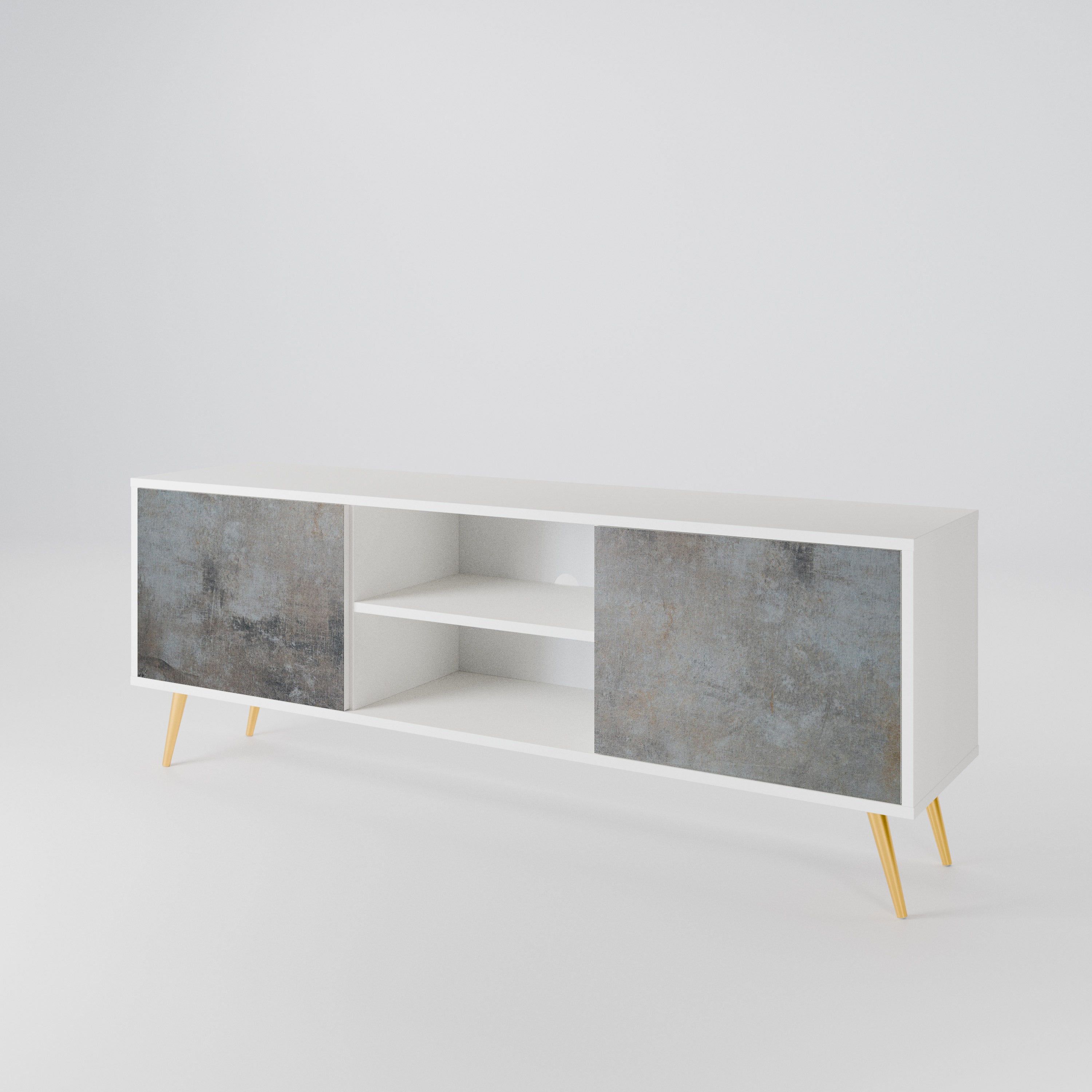 CONCRETE WALL Dvoudveřový TV stolek