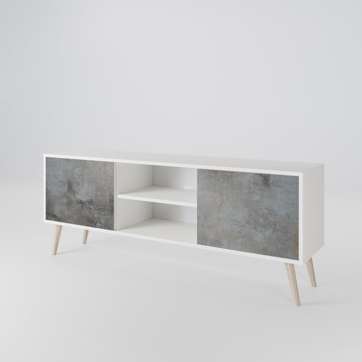 CONCRETE WALL Dvoudveřový TV stolek