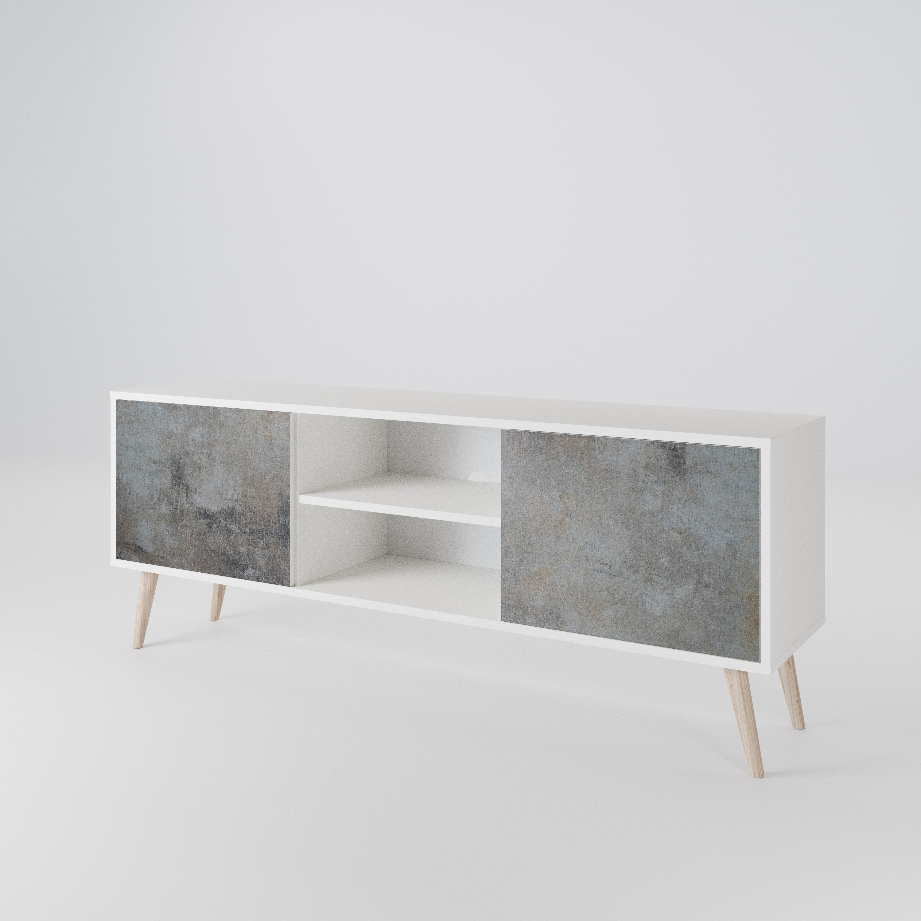 CONCRETE WALL Dvoudveřový TV stolek