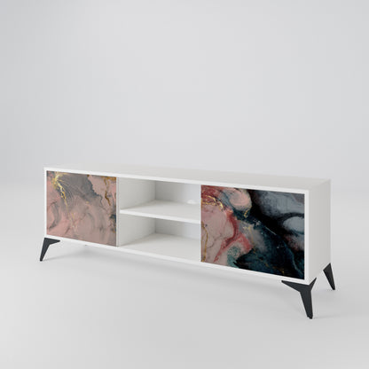 GILDED SWIRLS Dvoudveřový TV stolek
