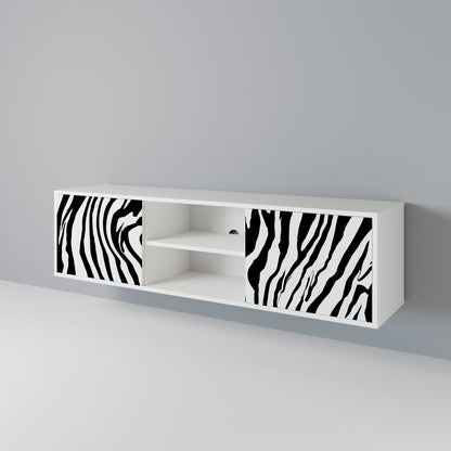 SPLENDID ZEBRA Dvoudveřový TV stolek