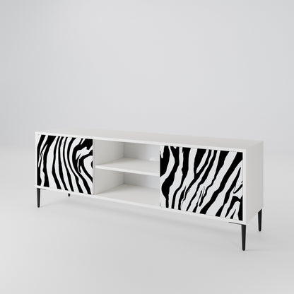 SPLENDID ZEBRA Dvoudveřový TV stolek