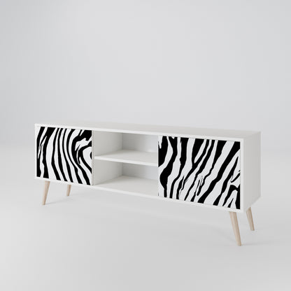 SPLENDID ZEBRA Dvoudveřový TV stolek
