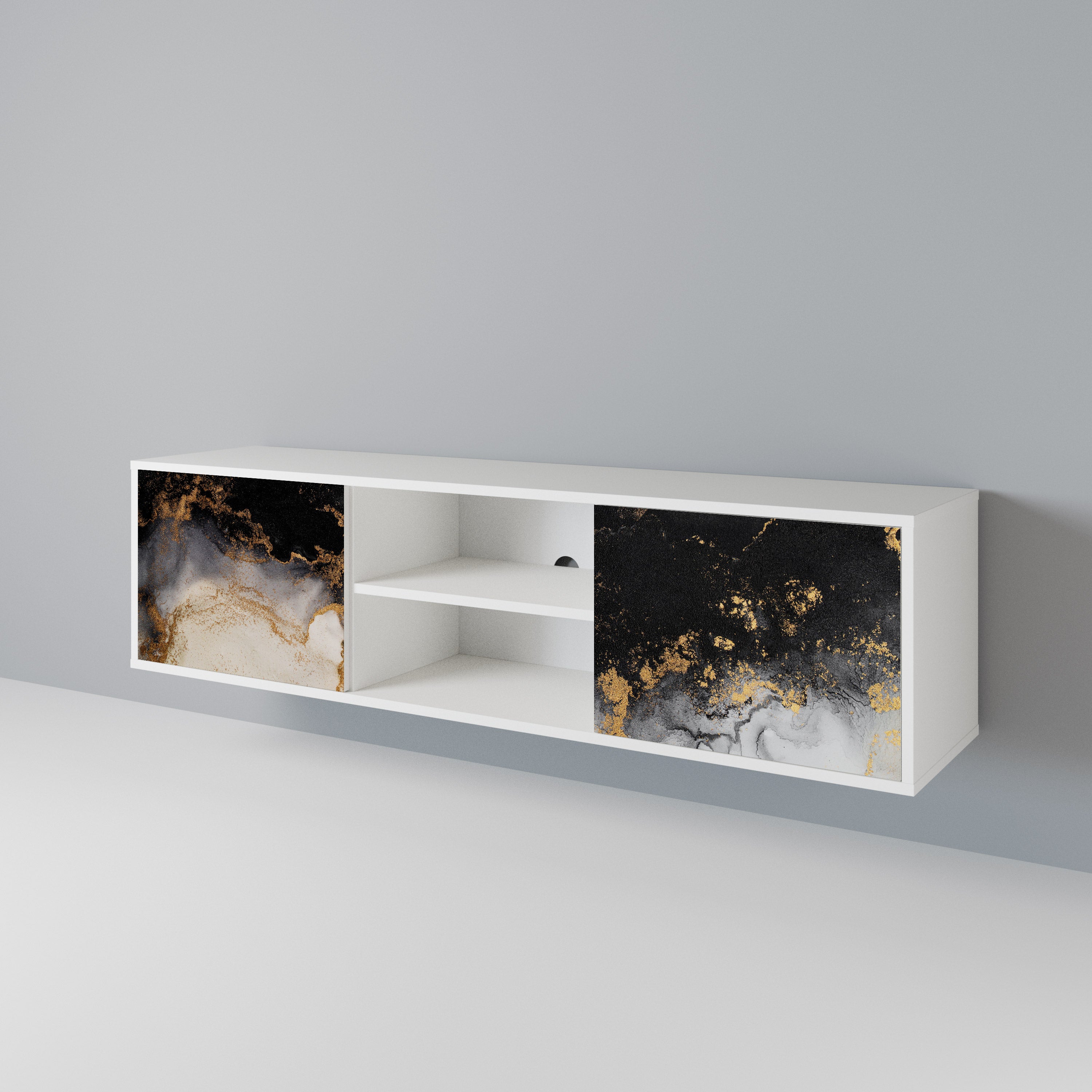 MARBLE OF TOMMORROW Dvoudveřový TV stolek