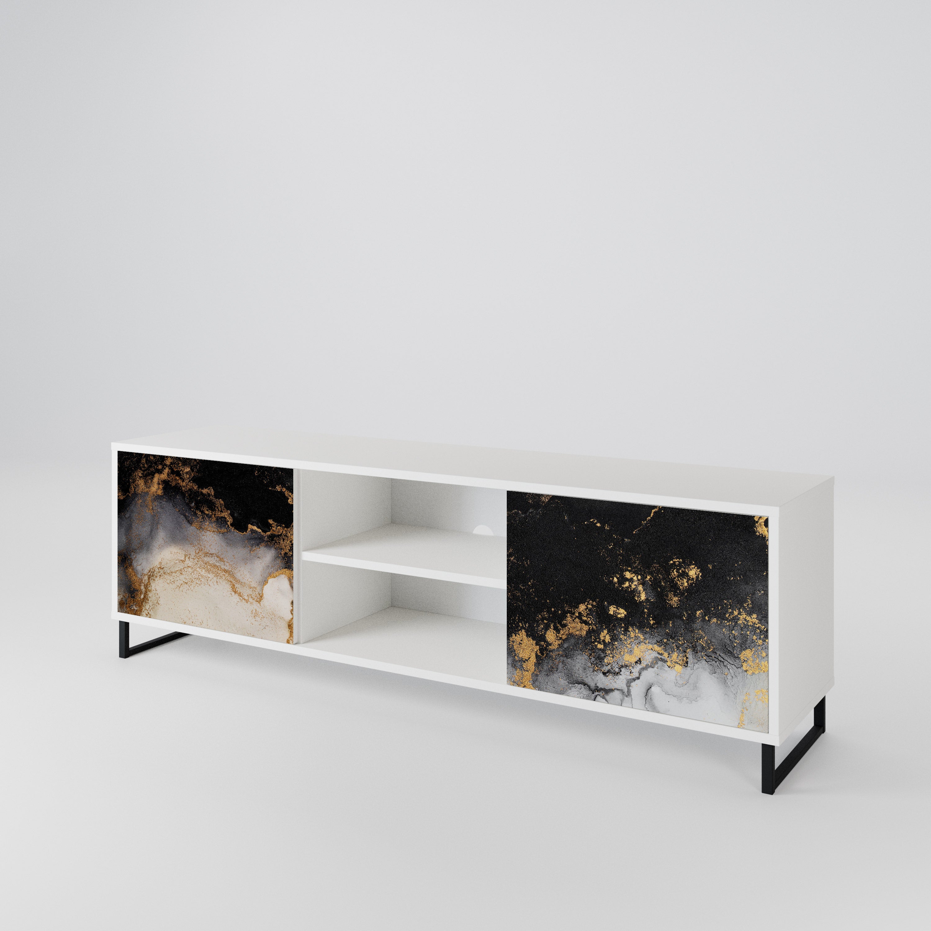 MARBLE OF TOMMORROW Dvoudveřový TV stolek
