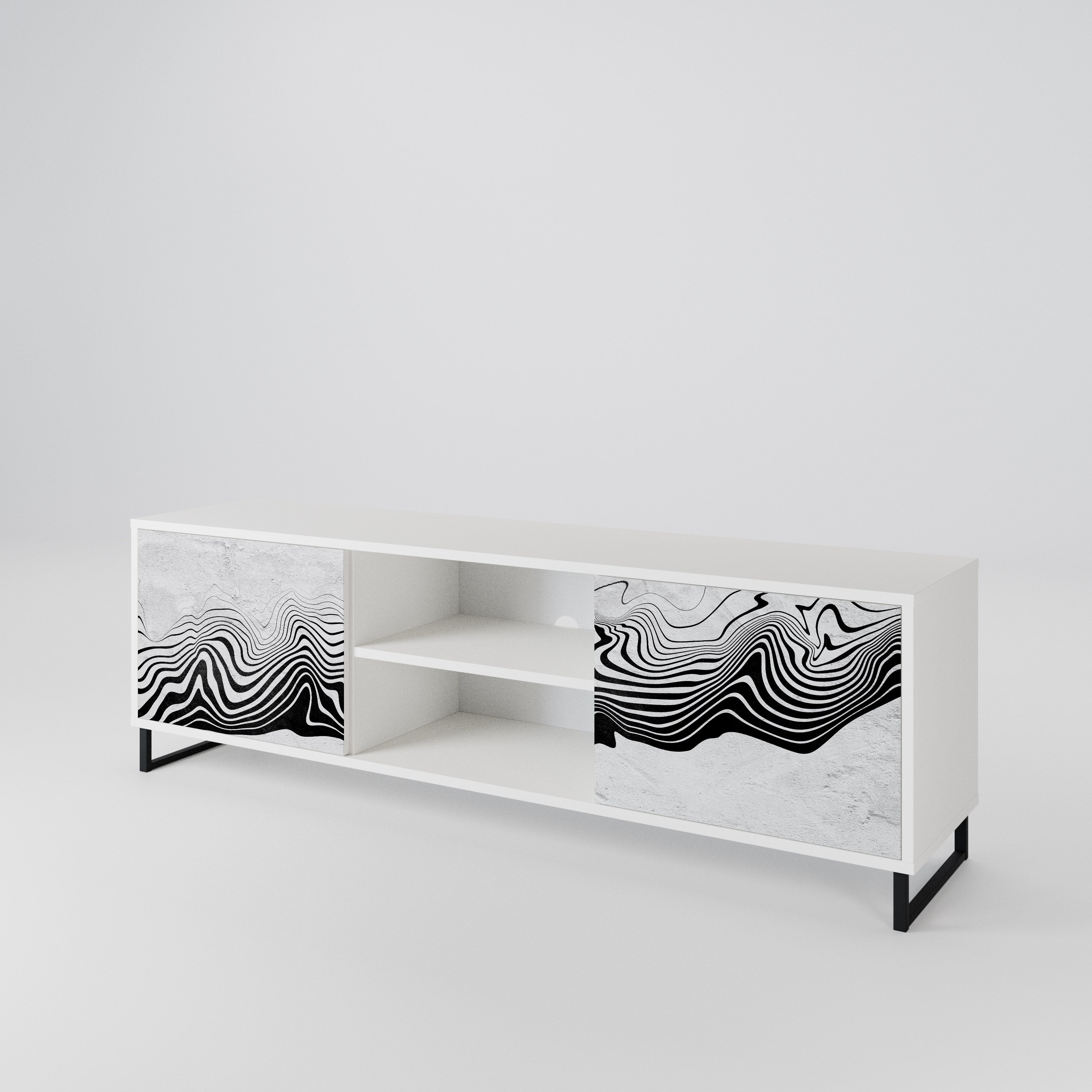 MONOCHROME MIRAGE Dvoudveřový TV stolek