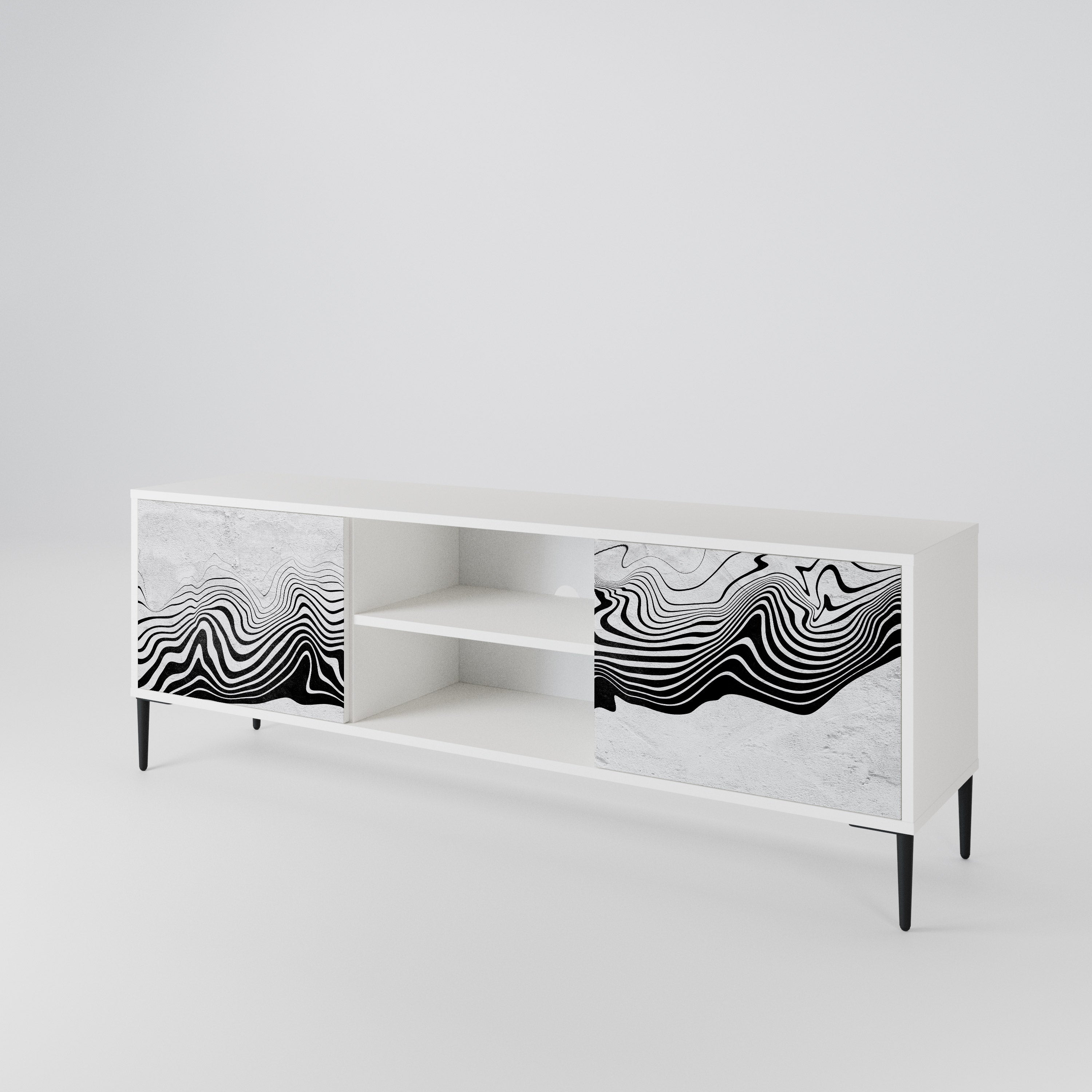 MONOCHROME MIRAGE Dvoudveřový TV stolek
