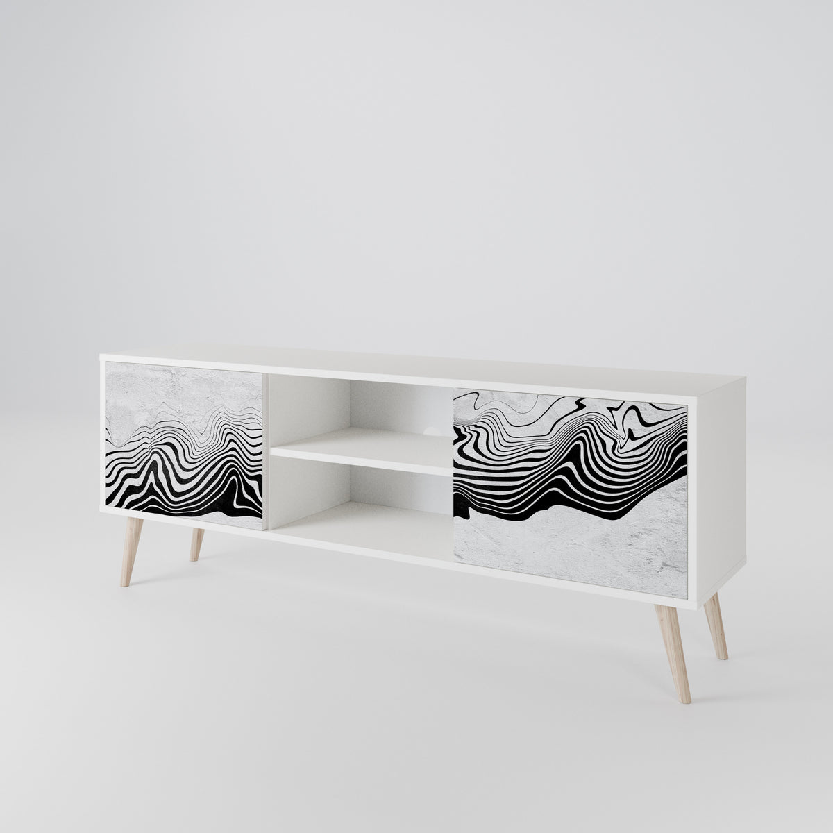 MONOCHROME MIRAGE Dvoudveřový TV stolek