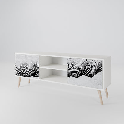 MONOCHROME MIRAGE Dvoudveřový TV stolek