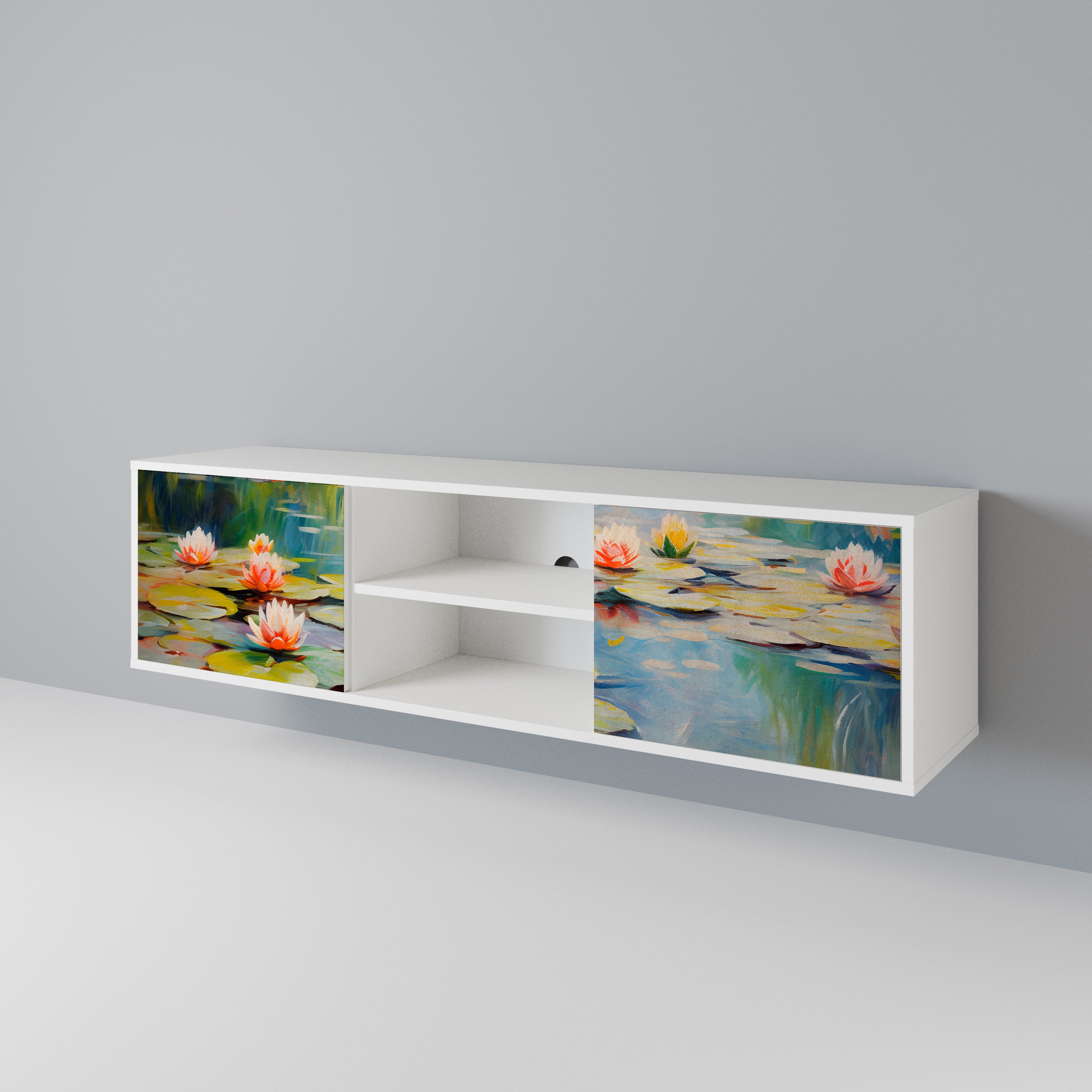BLOOMING WATERS Dvoudveřový TV stolek