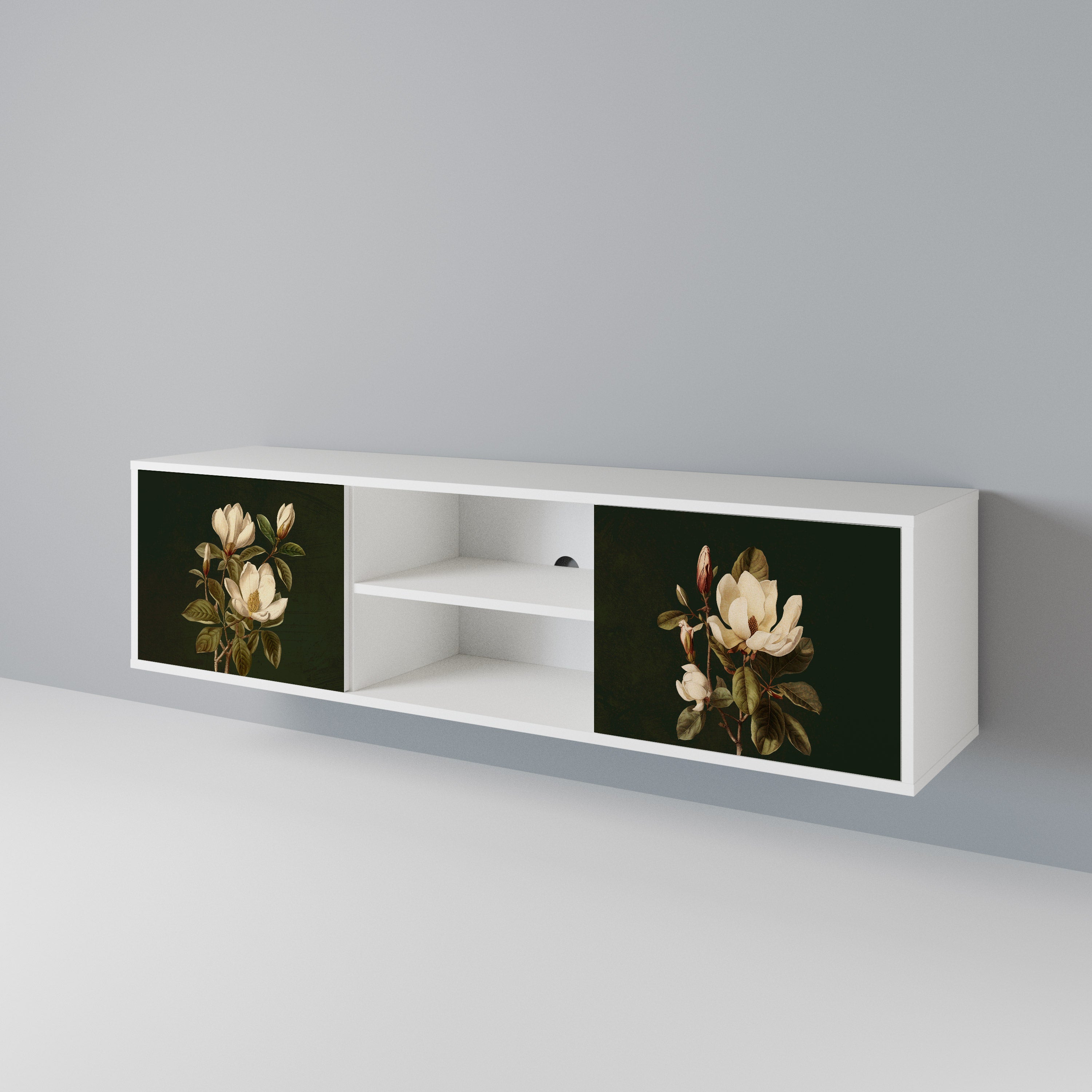 FLORAL NOIR Dvoudveřový TV stolek