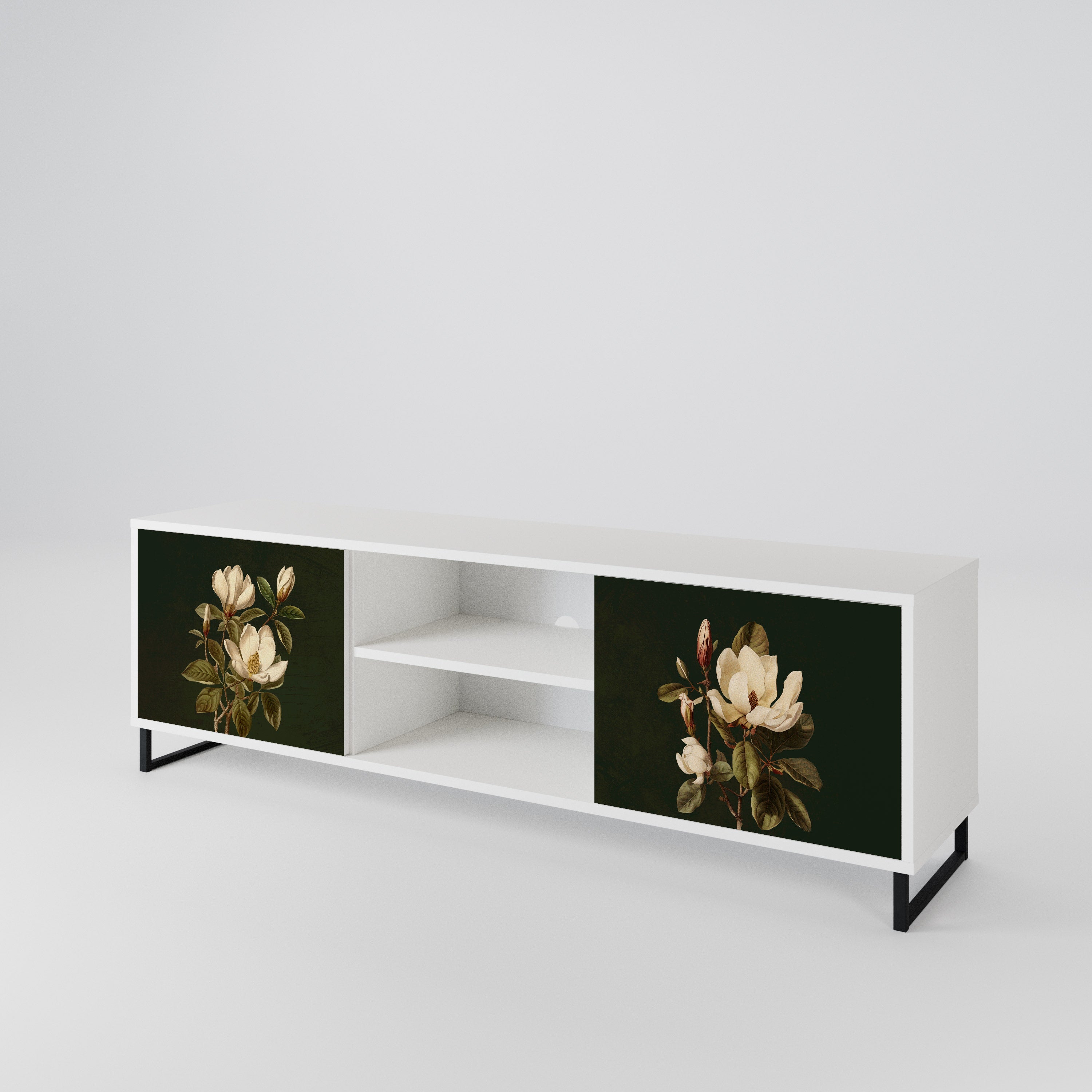 FLORAL NOIR Dvoudveřový TV stolek