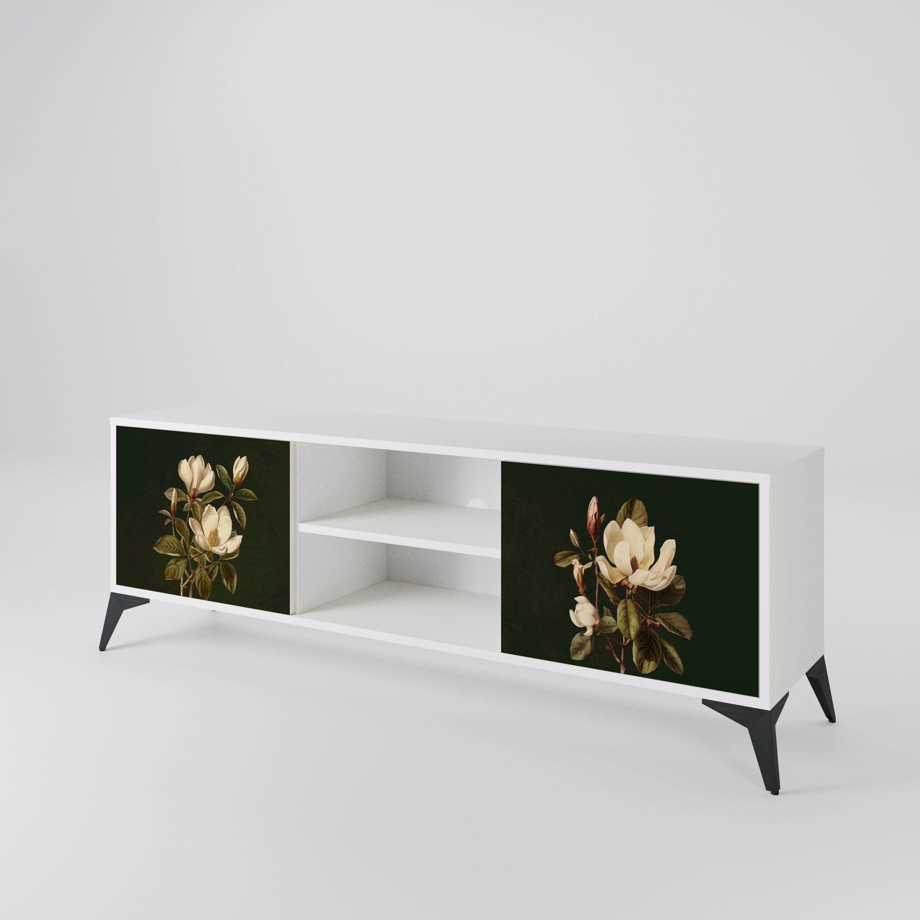 FLORAL NOIR Dvoudveřový TV stolek