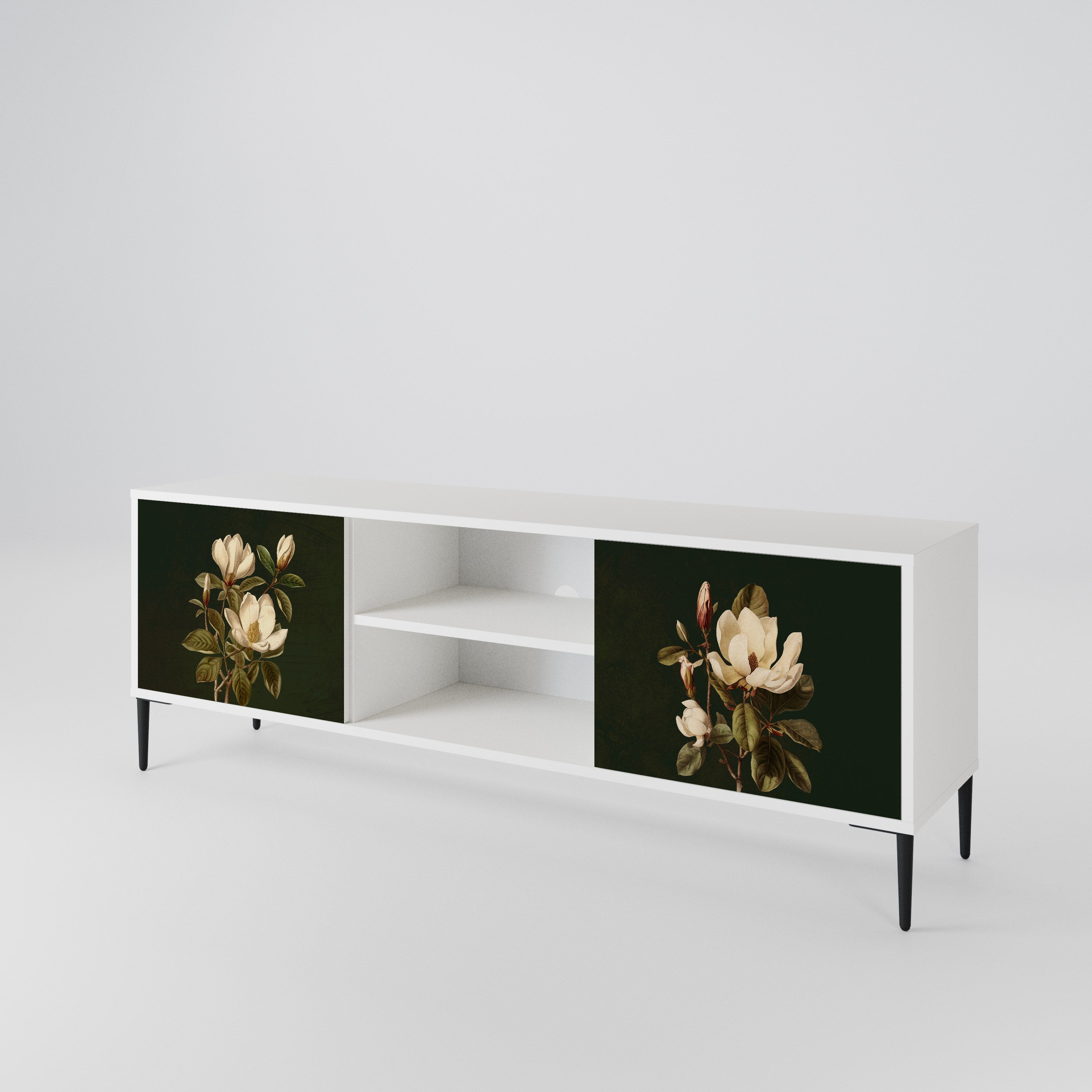 FLORAL NOIR Dvoudveřový TV stolek