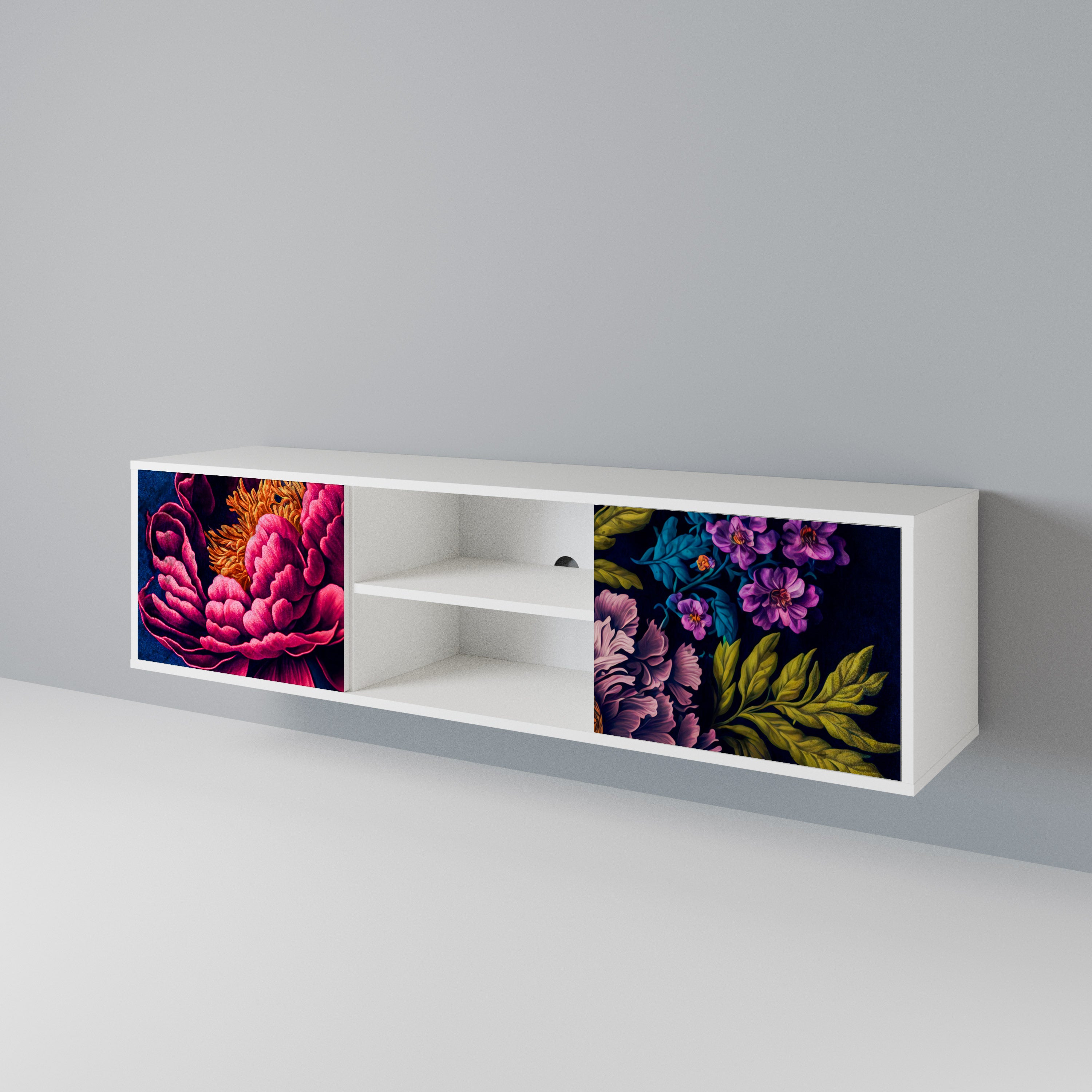 BLOOMING ELEGANCE Dvoudveřový TV stolek
