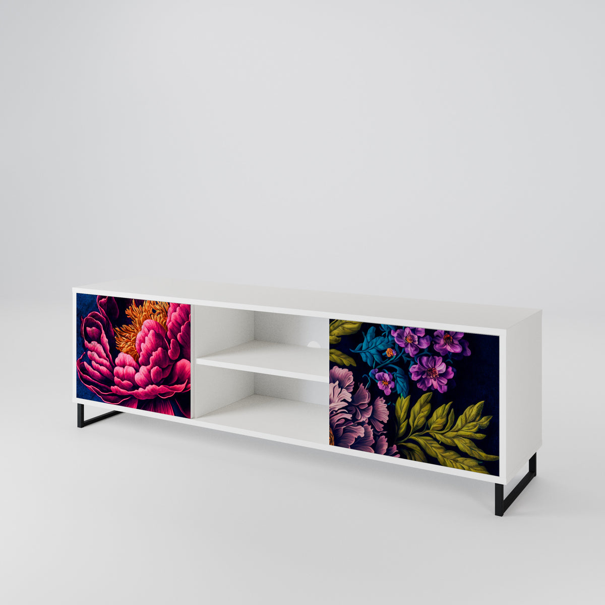 BLOOMING ELEGANCE Dvoudveřový TV stolek