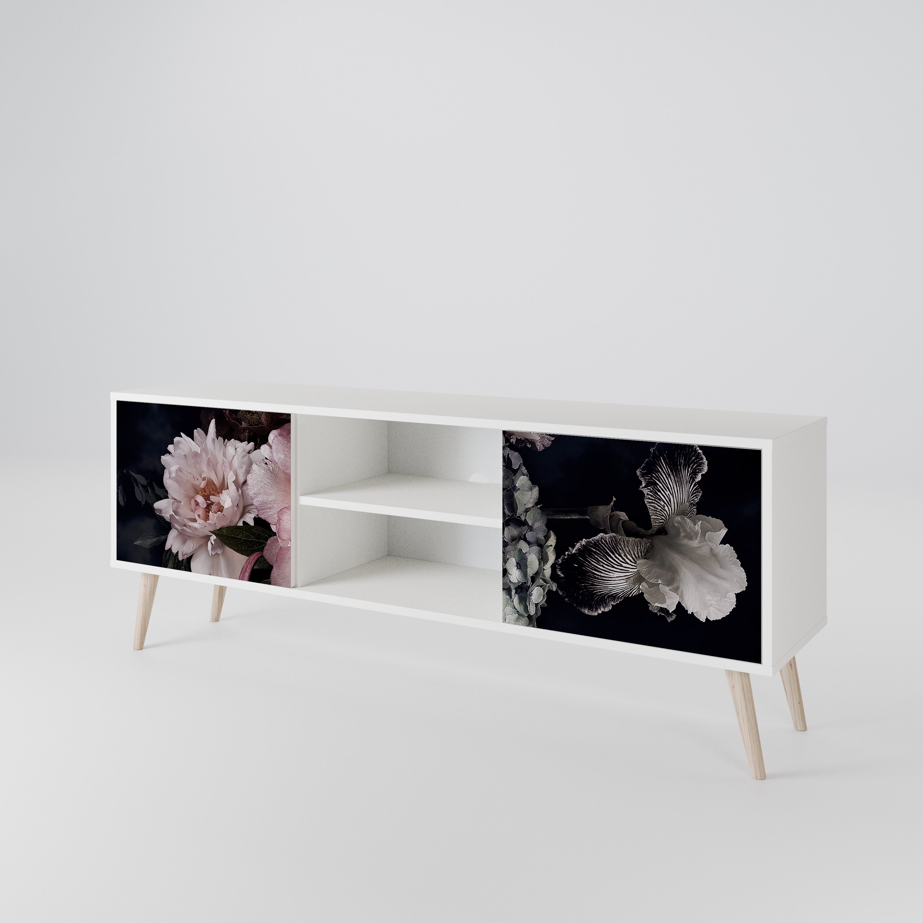 PURE BLOSSOM Dvoudveřový TV stolek
