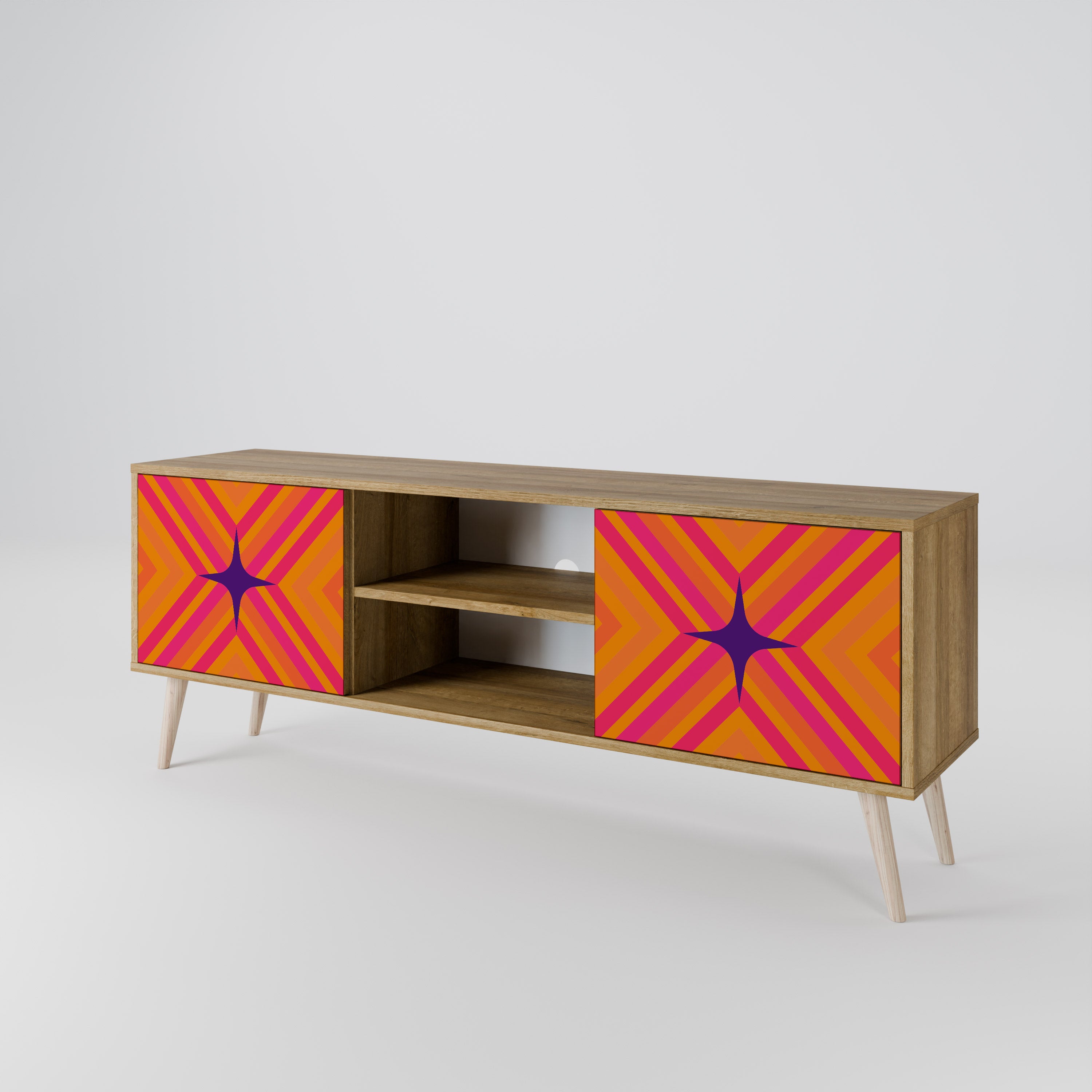 GEOMETRIC BRILLIANCE 2-Door TV Cabinet