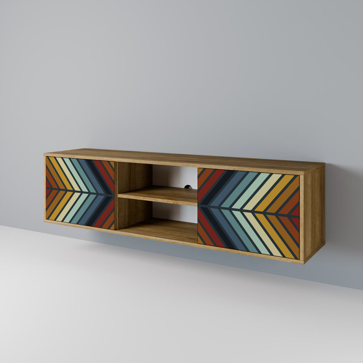 INDIGENOUS ZIGZAG Dvoudveřový TV stolek