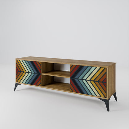 INDIGENOUS ZIGZAG Dvoudveřový TV stolek