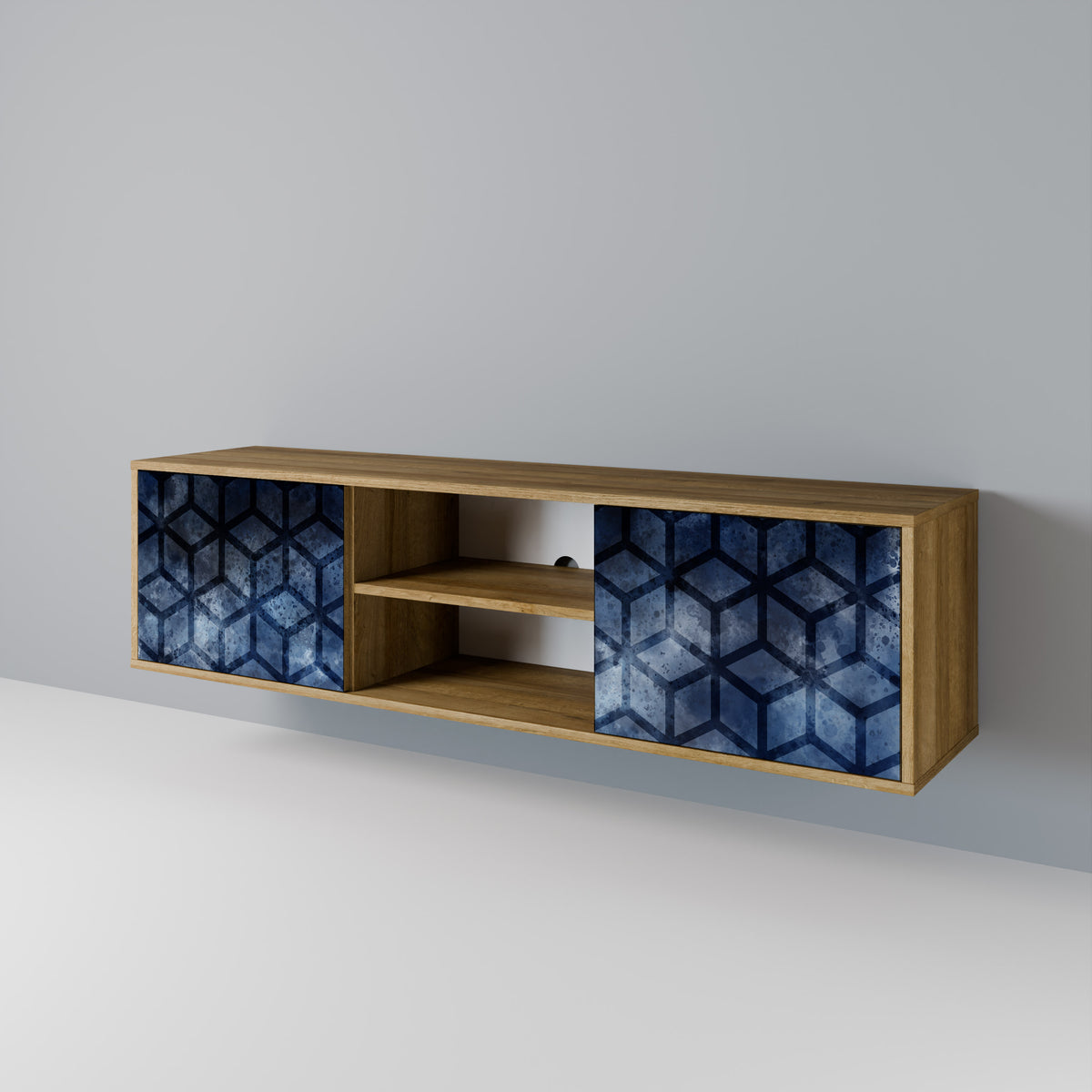 CUBIC MIST Dvoudveřový TV stolek