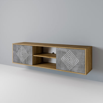 POLYGONAL ARTISTRY Dvoudveřový TV stolek