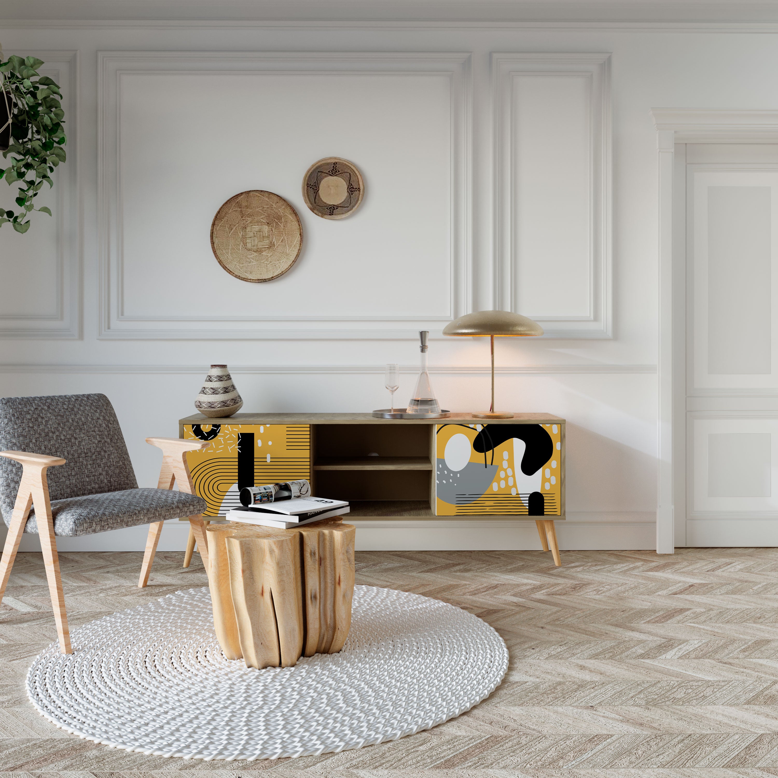 SHAPESHIFT SYMPHONY 2-Door TV Cabinet