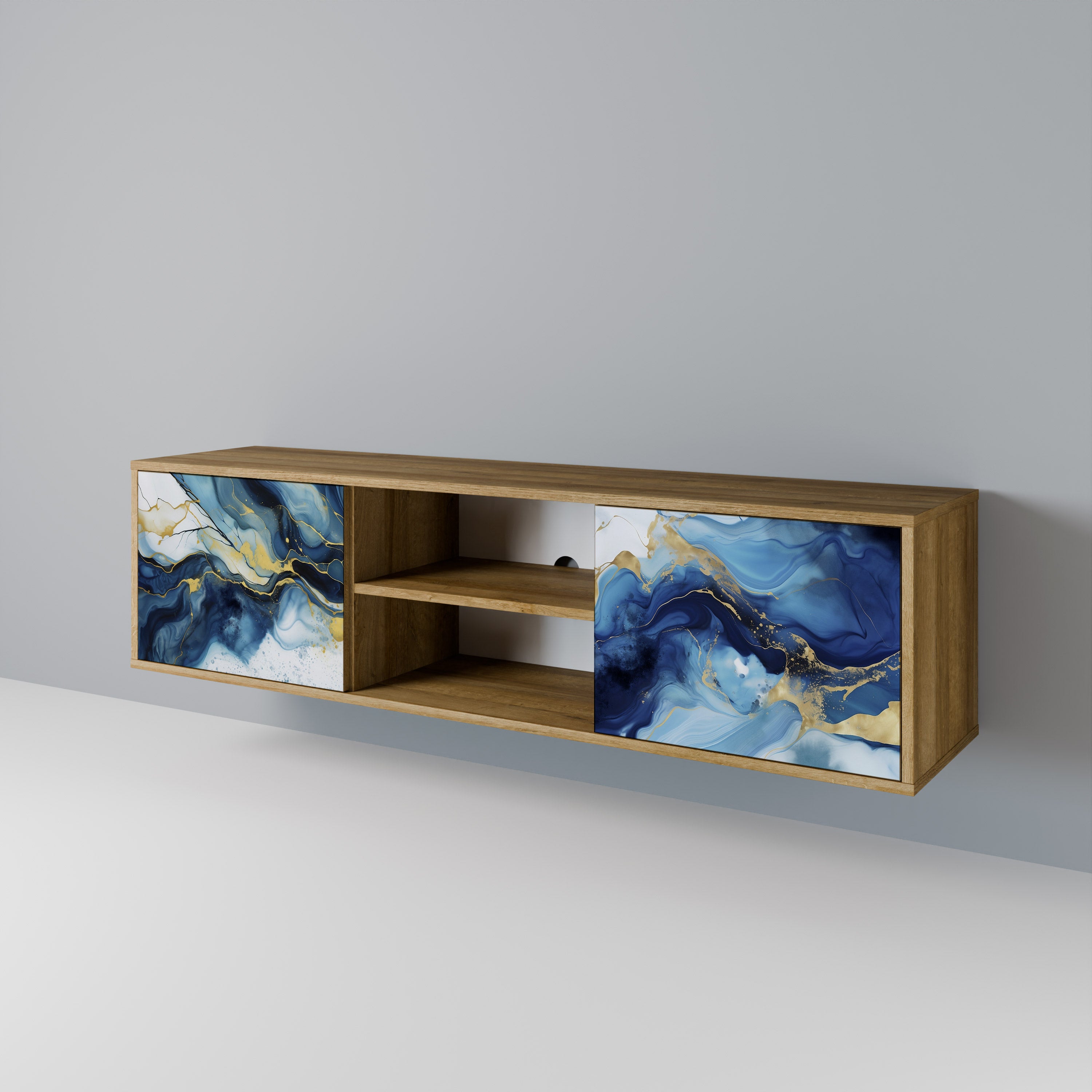INKY MARBLE 2-Door TV Cabinet