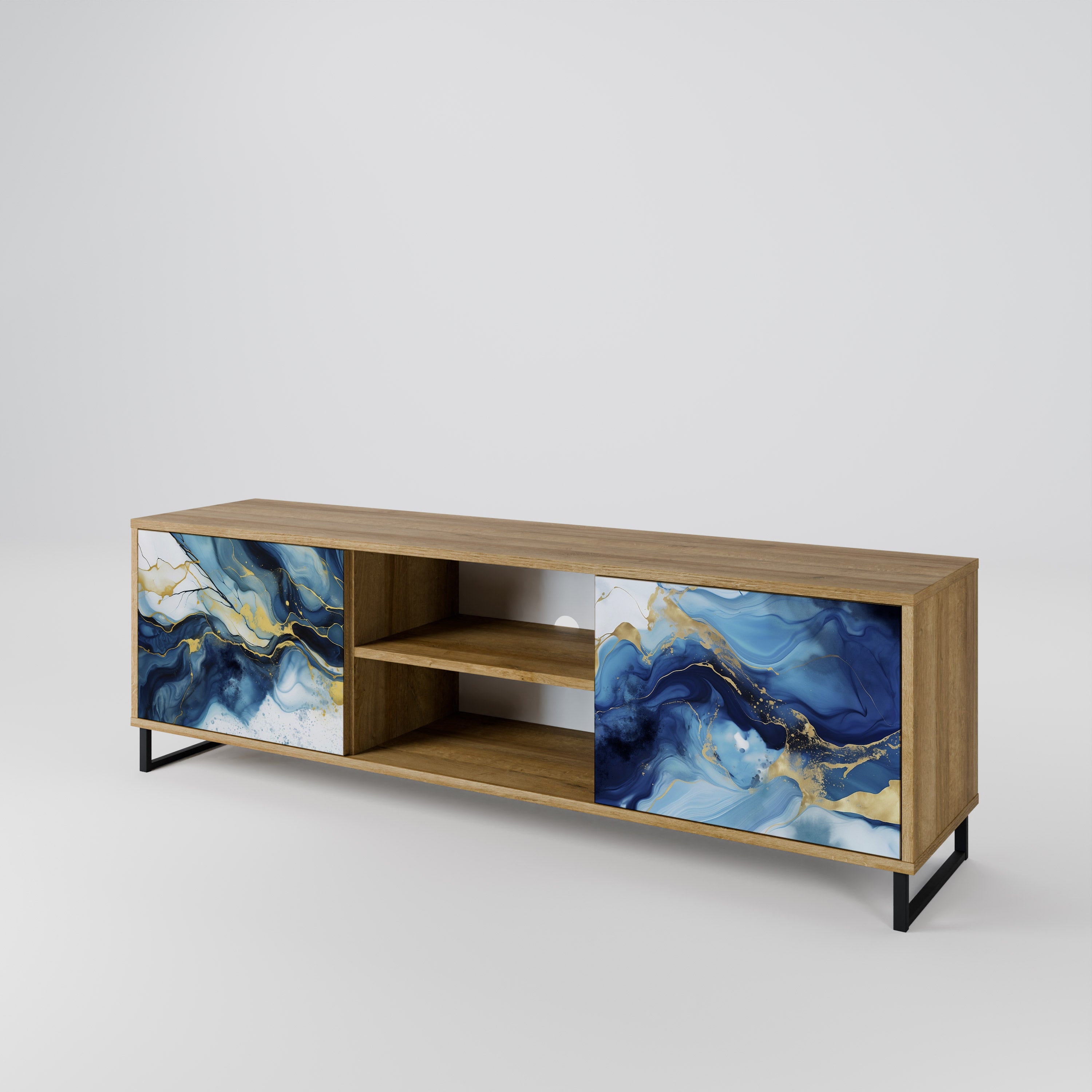 INKY MARBLE 2-Door TV Cabinet