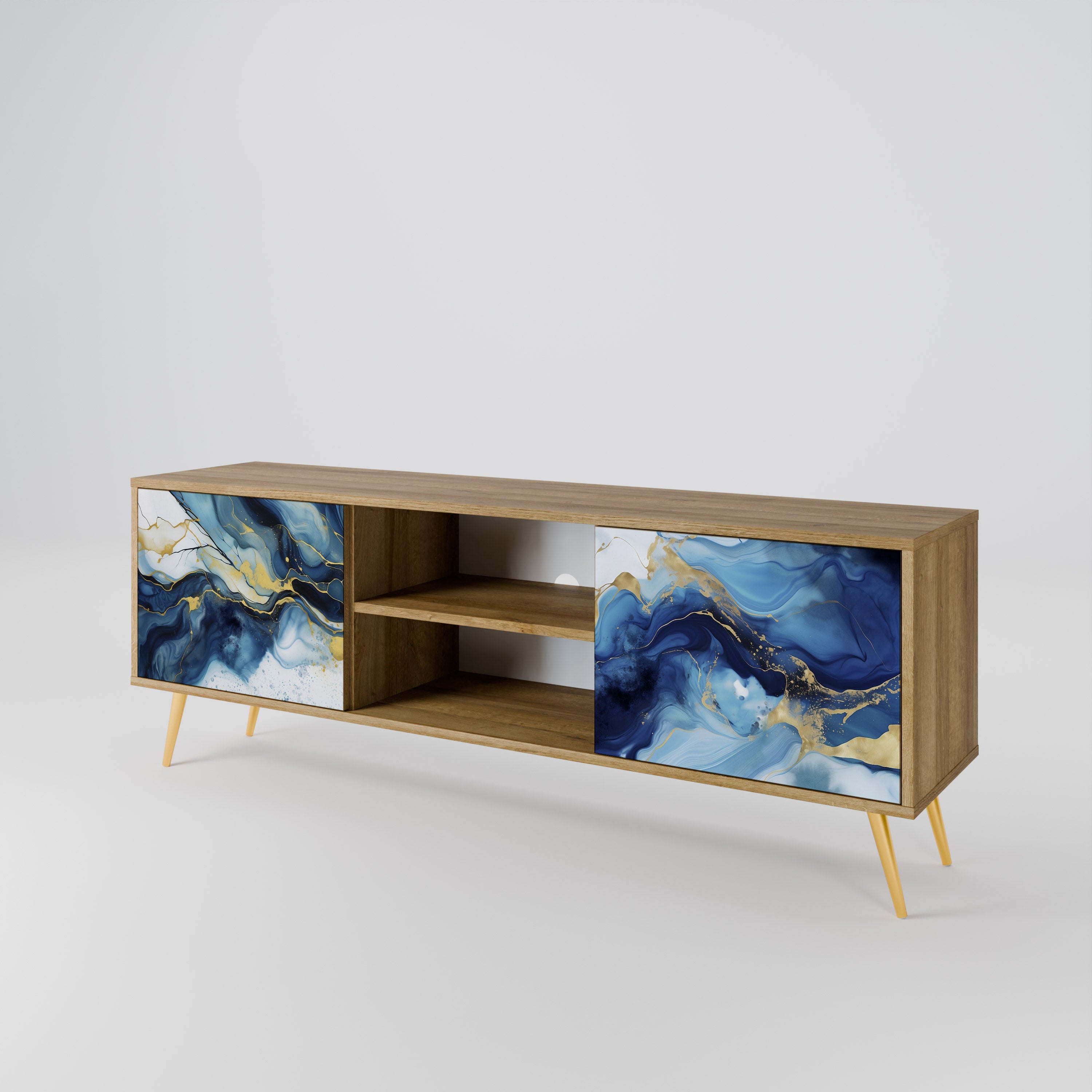 INKY MARBLE 2-Door TV Cabinet