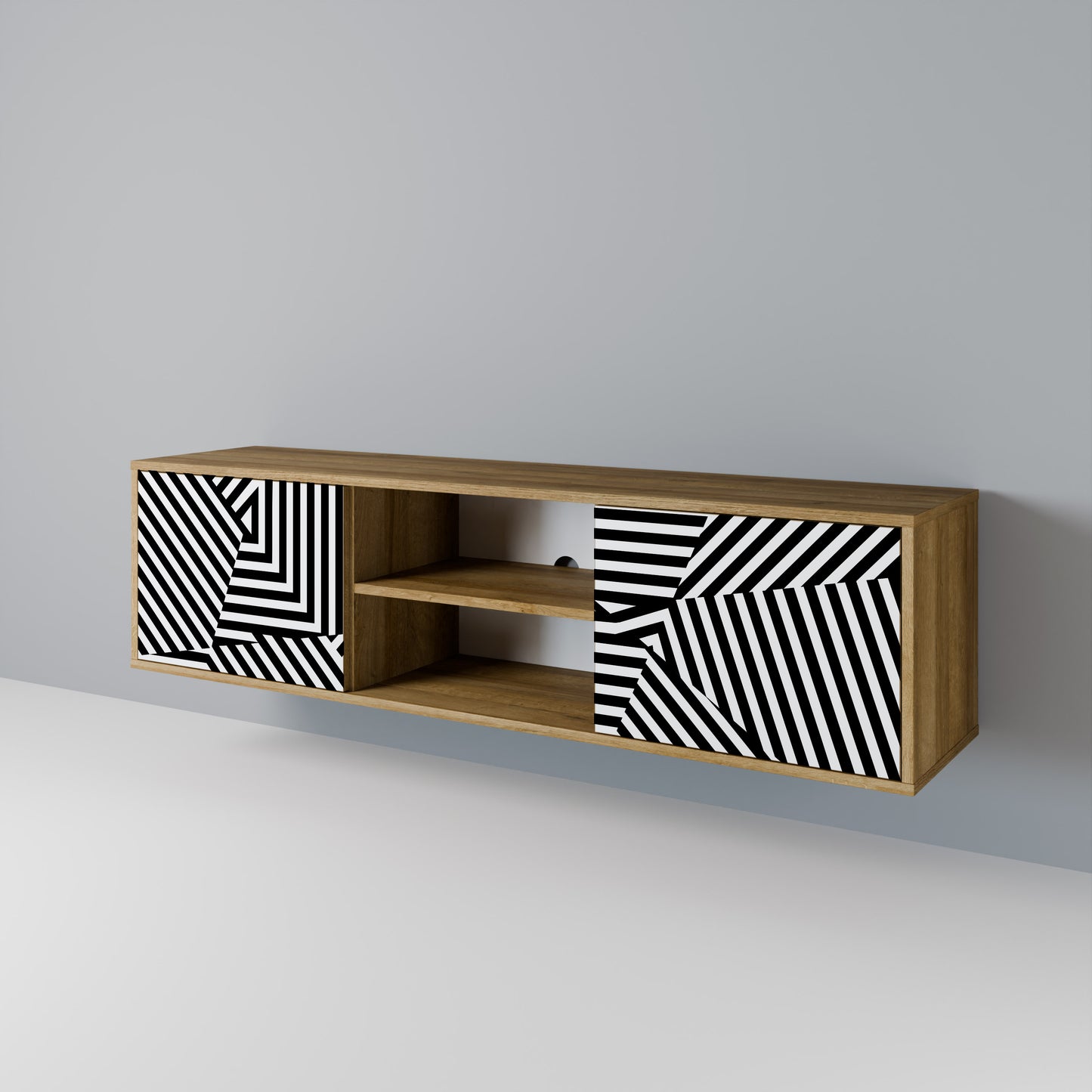ILLUSIONARY LATTICE Dvoudveřový TV stolek