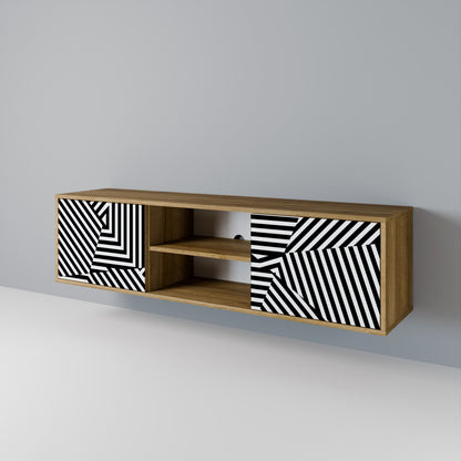 ILLUSIONARY LATTICE Dvoudveřový TV stolek
