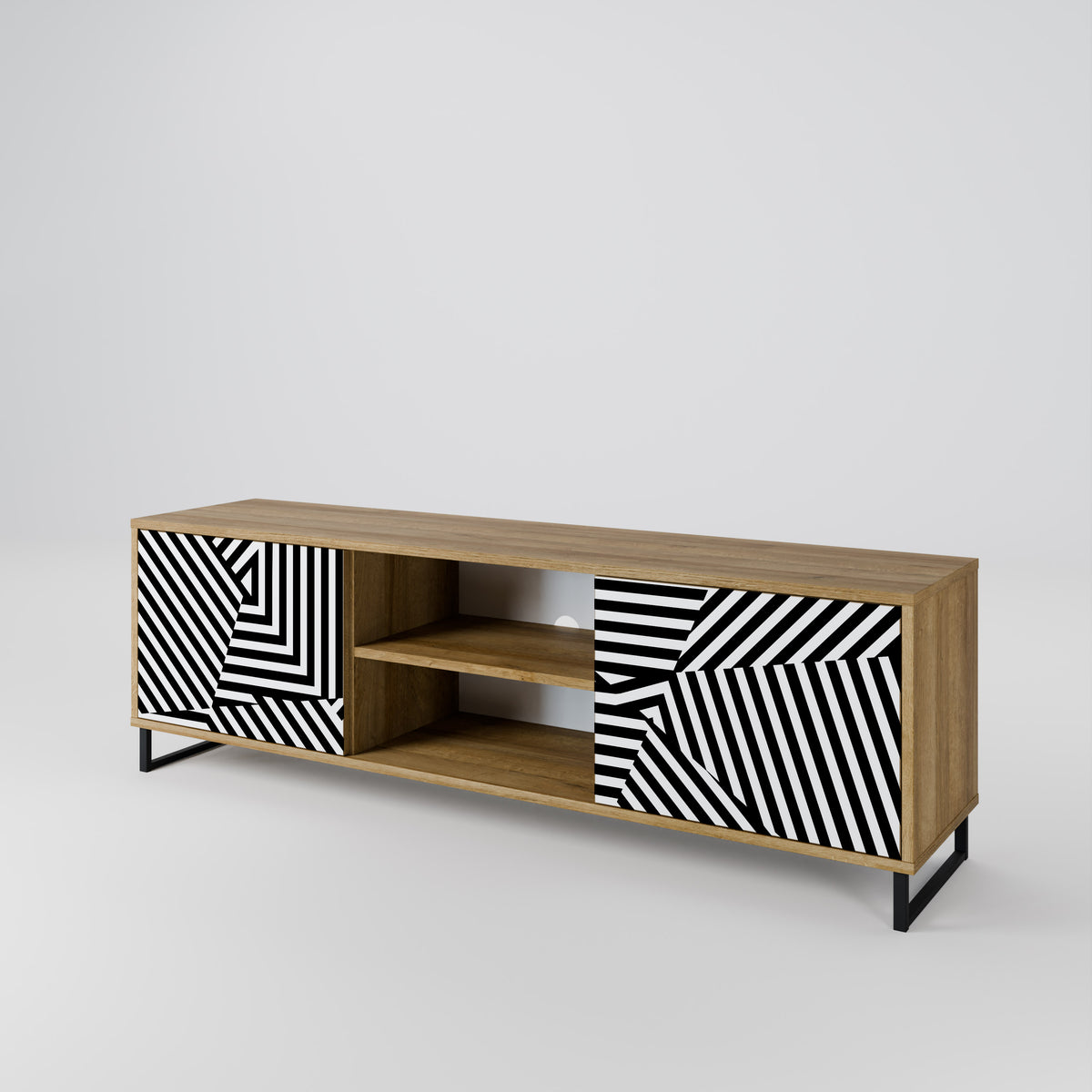 ILLUSIONARY LATTICE Dvoudveřový TV stolek