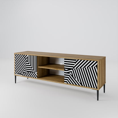 ILLUSIONARY LATTICE Dvoudveřový TV stolek