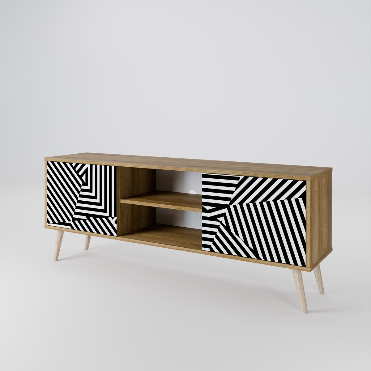 ILLUSIONARY LATTICE Dvoudveřový TV stolek