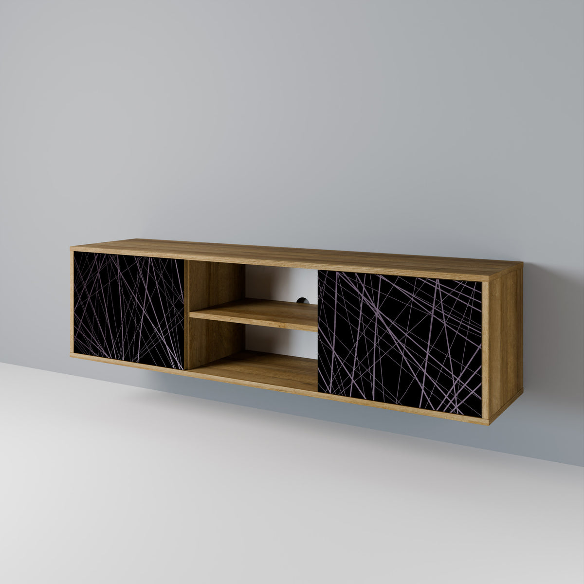SHIMMER SPIDERGRAM Dvoudveřový TV stolek