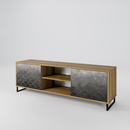 TESSELATED GRAYISH Dvoudveřový TV stolek