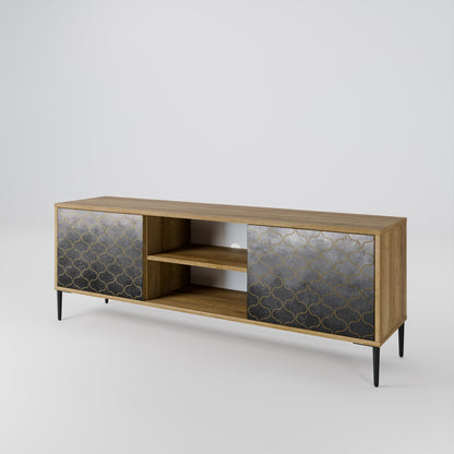 TESSELATED GRAYISH Dvoudveřový TV stolek