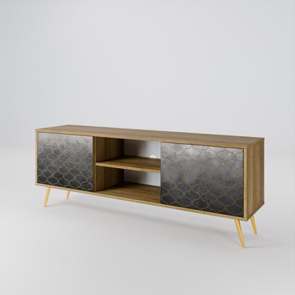 TESSELATED GRAYISH Dvoudveřový TV stolek