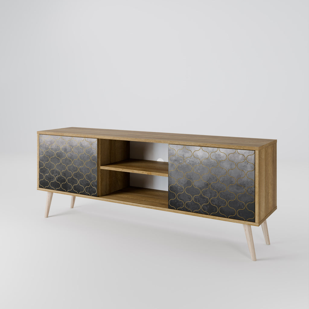 TESSELATED GRAYISH Dvoudveřový TV stolek