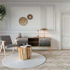 TESSELATED GRAYISH Dvoudveřový TV stolek