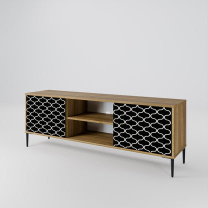 TESSELATED BLACKNESS Dvoudveřový TV stolek