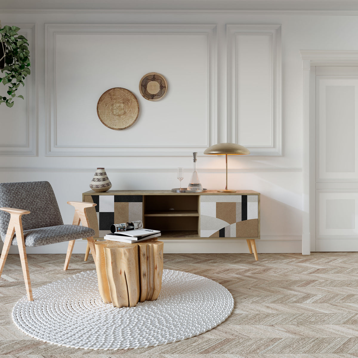 DELICATE MEMENTO Dvoudveřový TV stolek